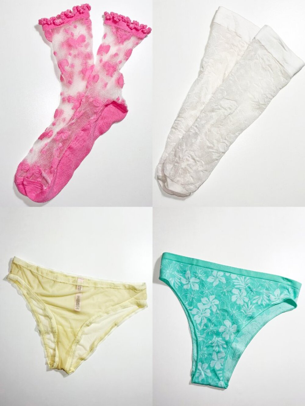 FOR starrchild74 - 4 PRE-LOVED FLEECE LINED TIGHTS 2 NEW SOCKS & 2 NEW PANTIES - Picture 2 of 9